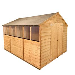 BillyOh 20L Rustic Economy Overlap Apex Garden Shed 12'x8'