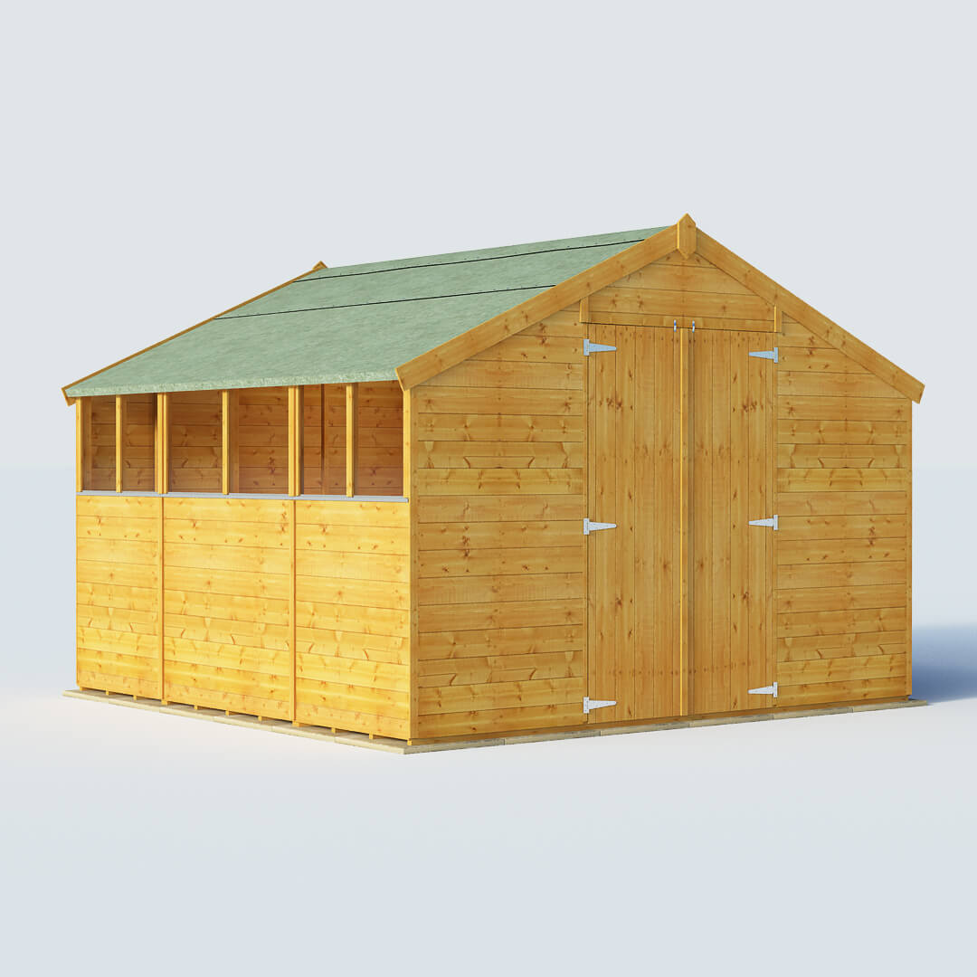BillyOh 10 x 10 Windowed Tongue and Groove Apex Garden Shed 4000 Range