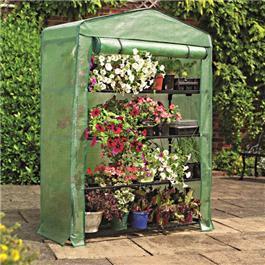 Gardman 4 Tier Extra Wide Greenhouse with Reinforced Cover