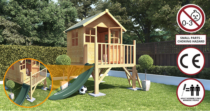 BillyOh Bunny Max Tower Playhouse - Wooden Playhouses - Garden ...