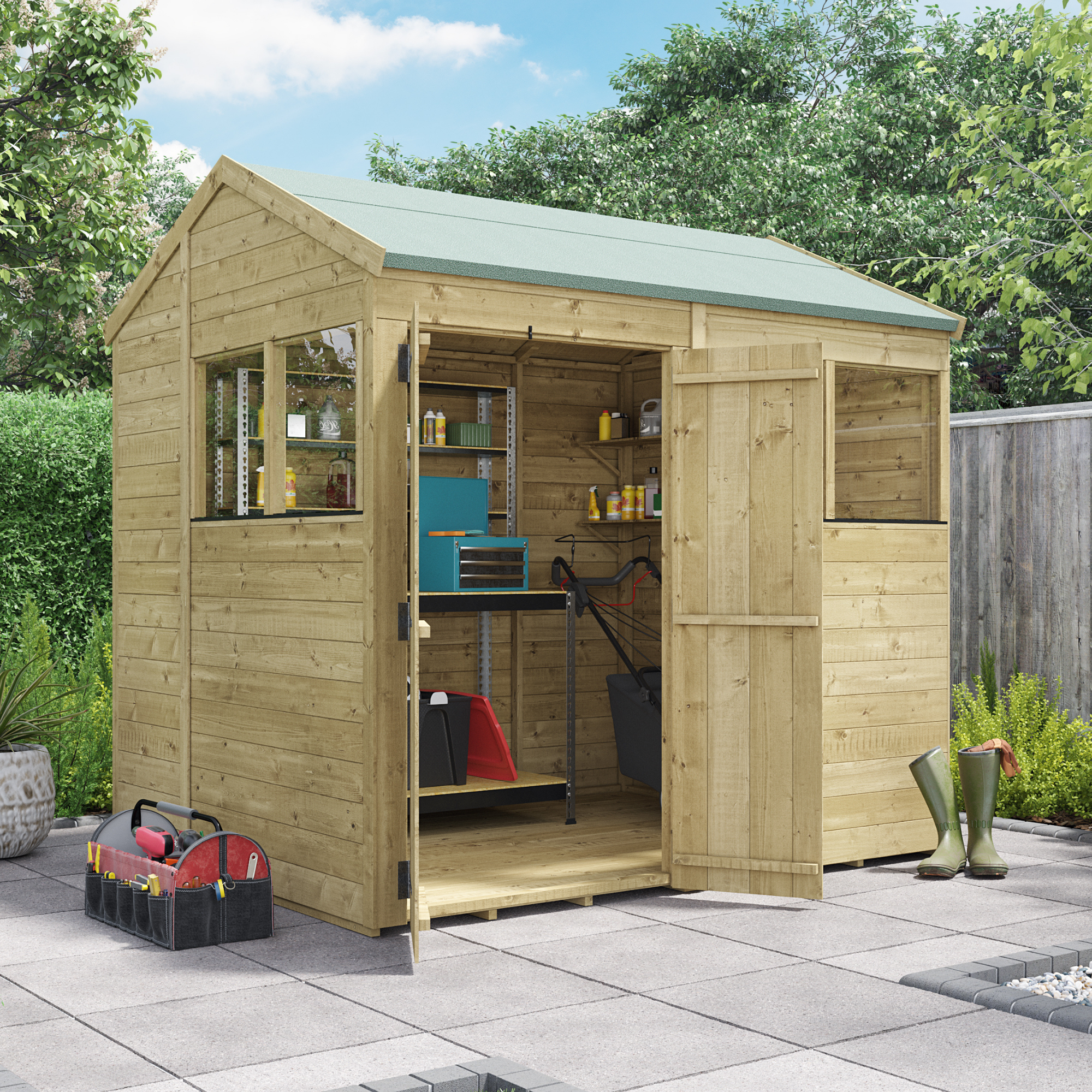 Billyoh Switch Tongue And Groove Apex Shed 8x8 Windowed