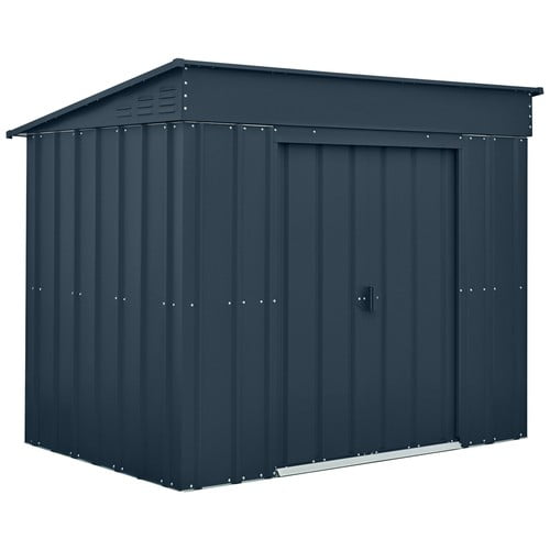 Globel Low Pent 6?x4? Metal Shed - 6x4 Grey