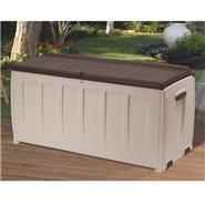 Keter Plastic Garden Storage Box with Seat - 340 Litre Capacity - Log ...